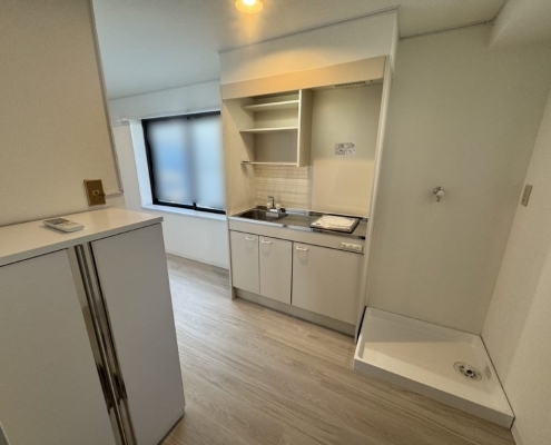 キッチン台の入れ替えと洗濯機置き場のリフォーム後